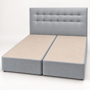 King bed base in two halves, with bedhead